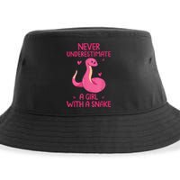 Never Underestimate A Girl With A Snake Quote Sustainable Bucket Hat