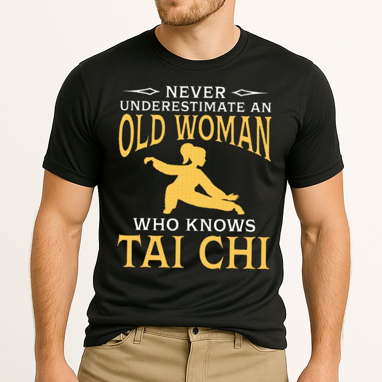 Never Underestimate An Old Woman Who Knows Tai Chi Cooling Performance Crew T-Shirt