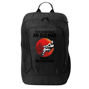 Never Underestimate An Old Who Loves Water Skiing Gift City Backpack