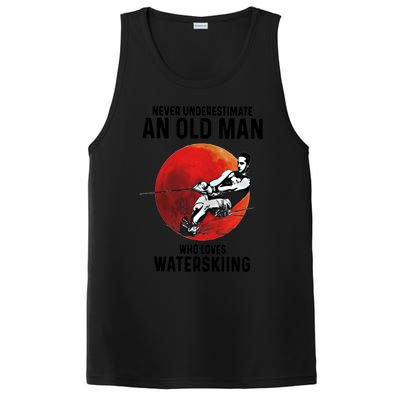 Never Underestimate An Old Who Loves Water Skiing Gift PosiCharge Competitor Tank