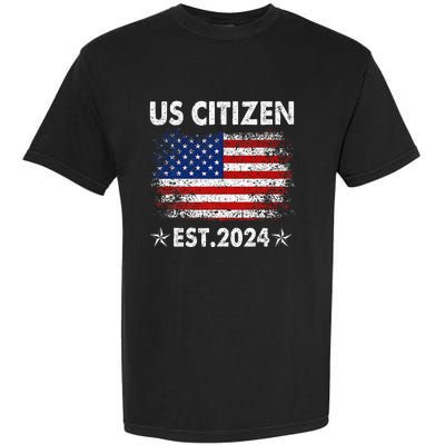 New Us Citizen Est 2024 American Immigrant Citizenship Gifts Garment-Dyed Heavyweight T-Shirt