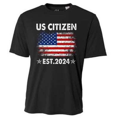 New Us Citizen Est 2024 American Immigrant Citizenship Gifts Cooling Performance Crew T-Shirt