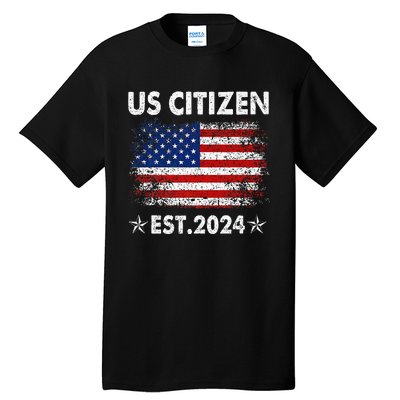 New Us Citizen Est 2024 American Immigrant Citizenship Gifts Tall T-Shirt