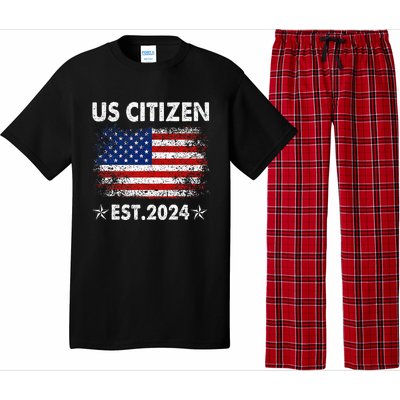 New Us Citizen Est 2024 American Immigrant Citizenship Gifts Pajama Set