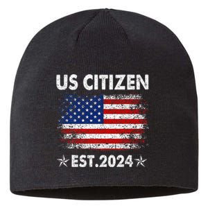 New Us Citizen Est 2024 American Immigrant Citizenship Gifts Sustainable Beanie