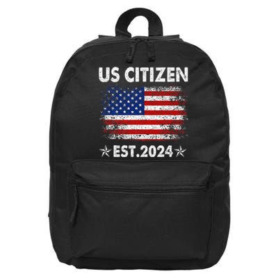 New Us Citizen Est 2024 American Immigrant Citizenship Gifts 16 in Basic Backpack