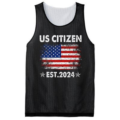 New Us Citizen Est 2024 American Immigrant Citizenship Gifts Mesh Reversible Basketball Jersey Tank