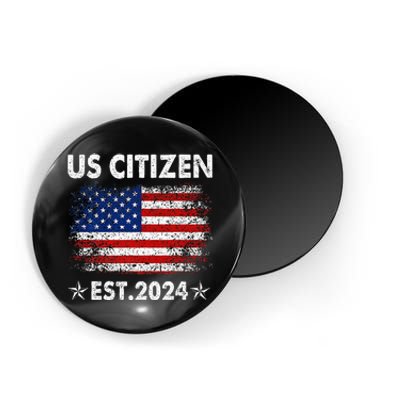 New Us Citizen Est 2024 American Immigrant Citizenship Gifts Magnet