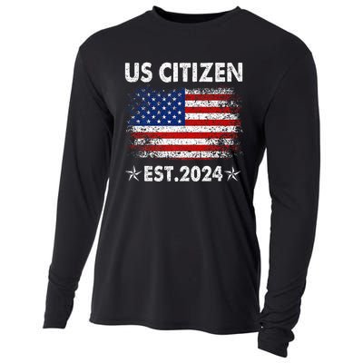 New Us Citizen Est 2024 American Immigrant Citizenship Gifts Cooling Performance Long Sleeve Crew