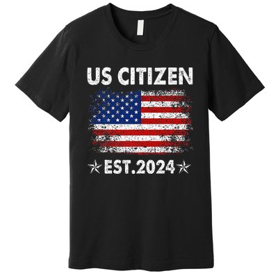 New Us Citizen Est 2024 American Immigrant Citizenship Gifts Premium T-Shirt