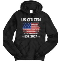 New Us Citizen Est 2024 American Immigrant Citizenship Gifts Tie Dye Hoodie