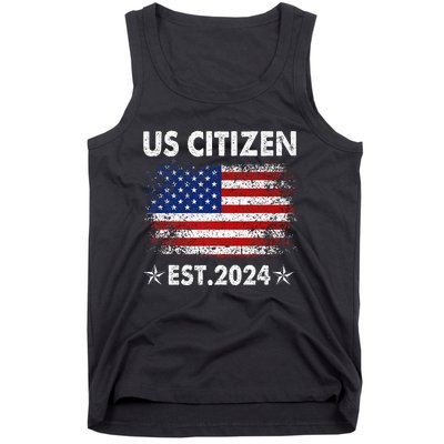 New Us Citizen Est 2024 American Immigrant Citizenship Gifts Tank Top