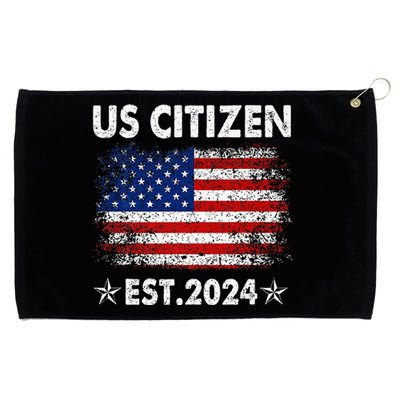 New Us Citizen Est 2024 American Immigrant Citizenship Gifts Grommeted Golf Towel