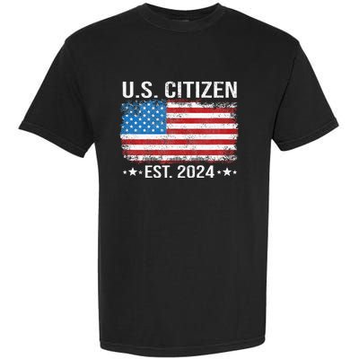 New Us Citizen Est 2024 American Immigrant Citizenship Garment-Dyed Heavyweight T-Shirt