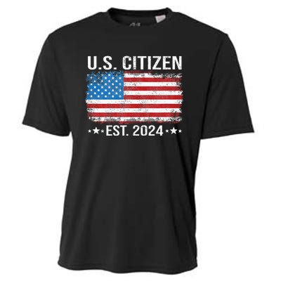 New Us Citizen Est 2024 American Immigrant Citizenship Cooling Performance Crew T-Shirt