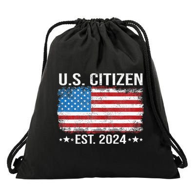 New Us Citizen Est 2024 American Immigrant Citizenship Drawstring Bag