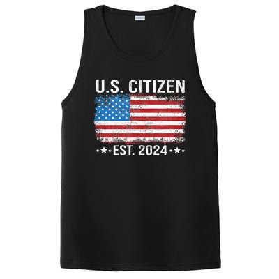 New Us Citizen Est 2024 American Immigrant Citizenship PosiCharge Competitor Tank