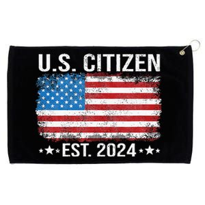 New Us Citizen Est 2024 American Immigrant Citizenship Grommeted Golf Towel