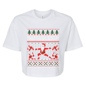 Namasleigh Ugly Christmas Sweater Meme Santa Claus Yoga Gift Bella+Canvas Jersey Crop Tee