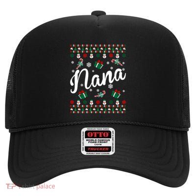 Nana Ugly Christmas High Crown Mesh Back Trucker Hat