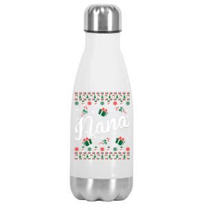 Nana Ugly Christmas Stainless Steel Insulated Water Bottle