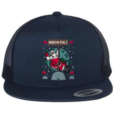 Naughty Ugly Christmas Sweater Gift Flat Bill Trucker Hat