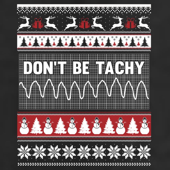 Nurse Ugly Christmas Sweater DonT Be Tachy 7 Panel Mesh Trucker Snapback Hat