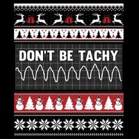 Nurse Ugly Christmas Sweater DonT Be Tachy Impact Tech Backpack