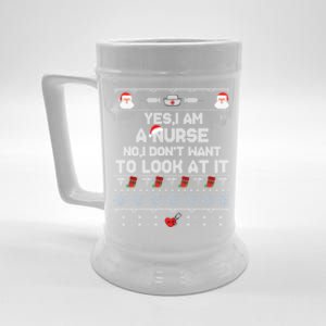 Nurse Ugly Christmas Beer Stein