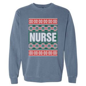 Nurse Ugly Christmas Sweater Garment-Dyed Sweatshirt