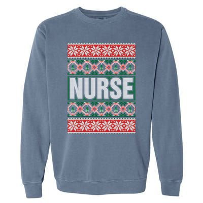 Nurse Ugly Christmas Sweater Garment-Dyed Sweatshirt