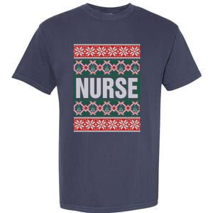 Nurse Ugly Christmas Sweater Garment-Dyed Heavyweight T-Shirt