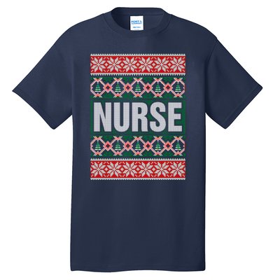 Nurse Ugly Christmas Sweater Tall T-Shirt