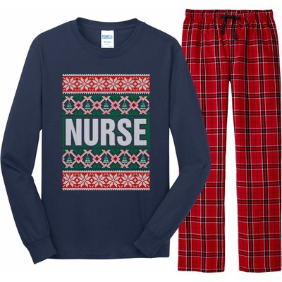 Nurse Ugly Christmas Sweater Long Sleeve Pajama Set