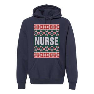 Nurse Ugly Christmas Sweater Premium Hoodie