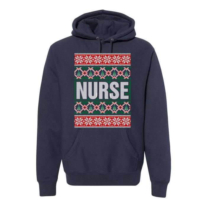 Nurse Ugly Christmas Sweater Premium Hoodie