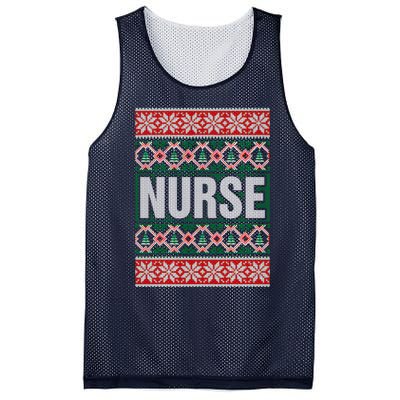 Nurse Ugly Christmas Sweater Mesh Reversible Basketball Jersey Tank