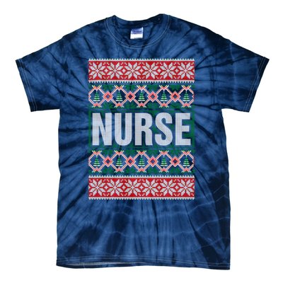 Nurse Ugly Christmas Sweater Tie-Dye T-Shirt