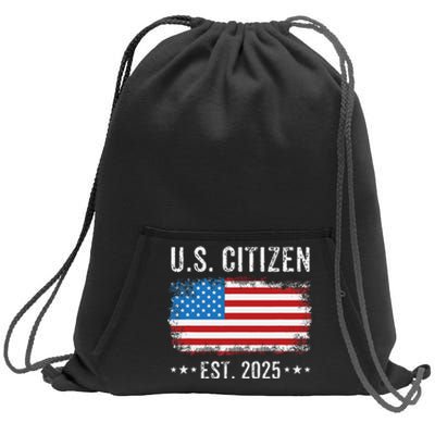 New Us Citizen Est 2025 American Immigrant Citizenship Sweatshirt Cinch Pack Bag