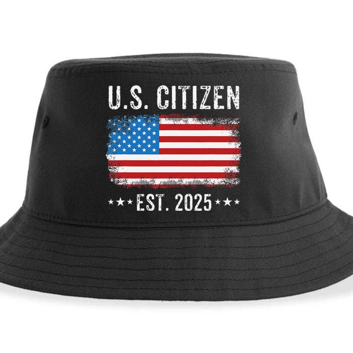 New Us Citizen Est 2025 American Immigrant Citizenship Sustainable Bucket Hat