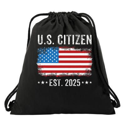 New Us Citizen Est 2025 American Immigrant Citizenship Drawstring Bag