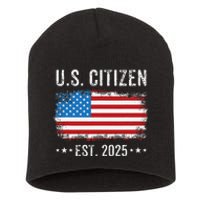 New Us Citizen Est 2025 American Immigrant Citizenship Short Acrylic Beanie