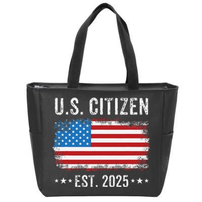 New Us Citizen Est 2025 American Immigrant Citizenship Zip Tote Bag