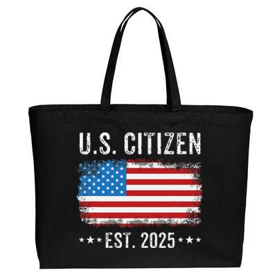 New Us Citizen Est 2025 American Immigrant Citizenship Cotton Canvas Jumbo Tote