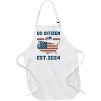 New Us Citizen Est 2024 Immigrant American Citizenship Party Full-Length Apron With Pockets