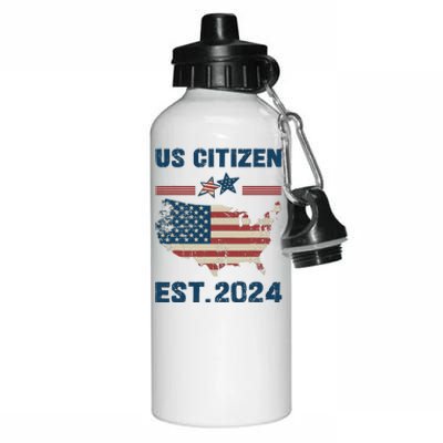 New Us Citizen Est 2024 Immigrant American Citizenship Party Aluminum Water Bottle