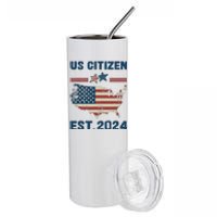 New Us Citizen Est 2024 Immigrant American Citizenship Party Stainless Steel Tumbler