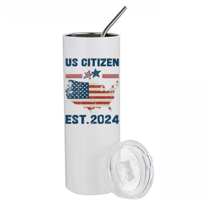 New Us Citizen Est 2024 Immigrant American Citizenship Party Stainless Steel Tumbler