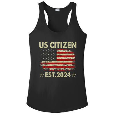 New Us Citizen Est 2024 American Immigrant Citizenship Gifts Ladies PosiCharge Competitor Racerback Tank