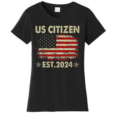 New Us Citizen Est 2024 American Immigrant Citizenship Gifts Women's T-Shirt